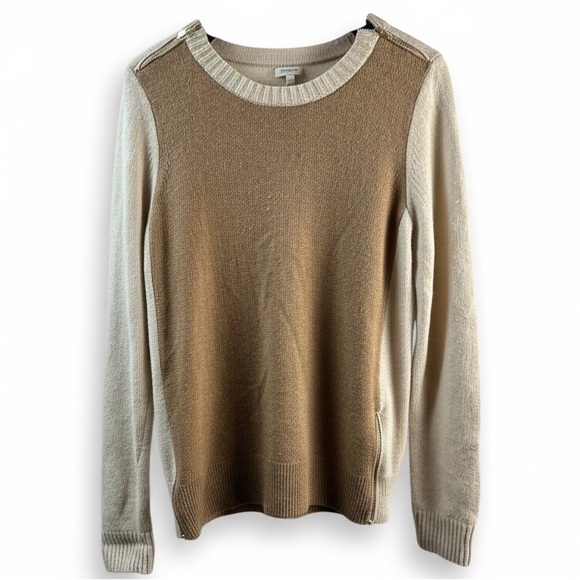 J. Crew Beige and Cream Crew Neck Sweater - Picture 4 of 8